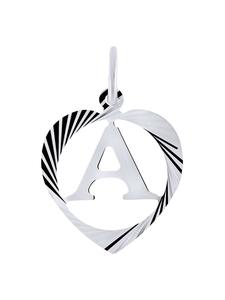 Lucardi Подвеска из серебра 925 пробы в форме сердца с буквой U