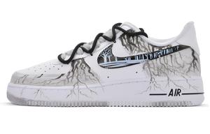 Nike Кроссовки Air Force 1 с амортизацией, износостойкие, низкие, для скейтбординга, унисекс, черные, белые