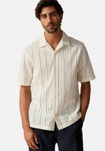 Рубашка REGULAR FIT-TEXTURED BRODERIE SHORT SLEEVE Next, бежевый