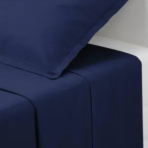 Простыня хлопковая, чернильно-синяя, 240x290 см - Atmosphera créateur d'interieur ATMOSPHERA CREATEUR D’INTERIEUR