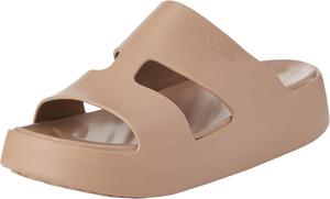 Женские сандалии Crocs Getaway на платформе с H-образным ремешком, коричневый