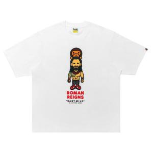 Футболка BAPE x WWE Roman Reigns Baby Milo Relaxed Fit Tee, белый