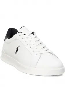 Кожаные низкие кеды с логотипом POLO RALPH LAUREN, белый
