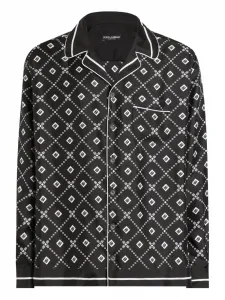 Рубашка с геометричным узором DOLCE & GABBANA, черный