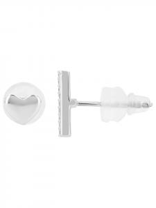 Adeliás Женские серьги - серьги-гвоздики из серебра 925 пробы с кубическим цирконием в серебряной оправе