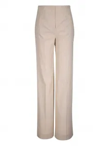 Широкие брюки в тонкую полоску Veronica Beard, нейтральный