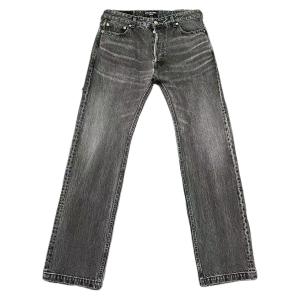 SS22 Джинсы Regular Fit Унисекс Серый Черный Balenciaga, Черный Серый