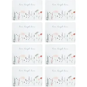 Подставка Flowers с цветочным мотивом, набор из 8 шт., пластик Zeller Present, Bunt