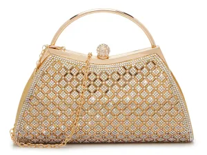 Бриллиантовый клатч Kelly & Katie, золотой/металлик