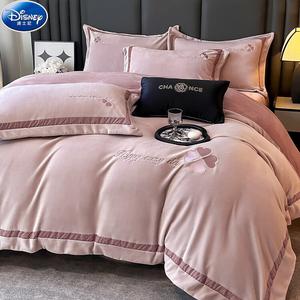 Disney Комплект постельного белья, 4 предмета, простыня на резинке 180 см, пододеяльник 200x230 см, цвет теплый фиолетовый Jane Eyre