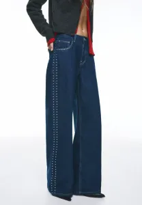 Широкие штанины с заклепками Pull&Bear, Dark Blue