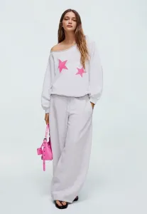 Свитшот с вырезом «бардо» Bershka, Dark Grey