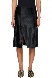 Loulou De Saison Асимметричная кожаная юбка миди Myra с эффектом пони