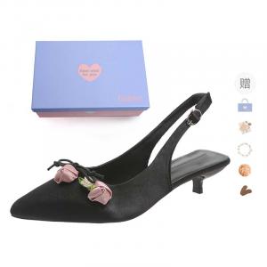 Xingdiman Тонкие каблуки на шпильке для женщин черные [в коробке] (с подарком), цвет Black[Box Included](Gift Included)