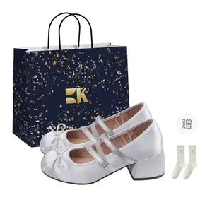 Boldi Kuki Мэри Джейн туфли женские серебристые (сумка для покупок + в комплекте носки), цвет Silver (Shopping Bag-Comes with Socks)