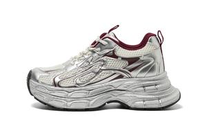 FOREVER 21 Низкие массивные кроссовки женские бордовые