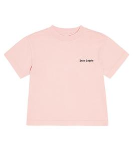 Футболка из хлопкового джерси с логотипом Palm Angels, розовый