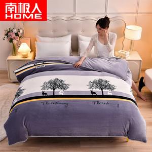 Antarctic Пододеяльник 220х240 см из зимнего молочного велюра, утепленный двусторонний, рисунок лесные олени