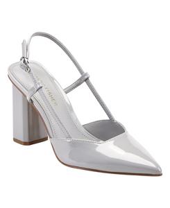 Женские туфли-лодочки Dian на высоком блочном каблуке с открытой пяткой Marc Fisher, Light Gray