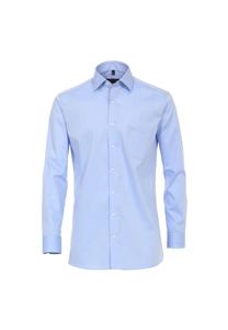 Мужская деловая рубашка с удлиненными рукавами, 72 см, однотонная, современного кроя CASAMODA, цвет Azurblau