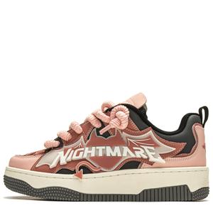 Кроссовки Unisex Low Top Skateboard Shoes серые с розовым Youthloser