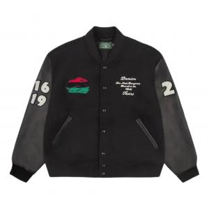 Куртка Denim Tears Peace Wreath Varsity Jacket, черная