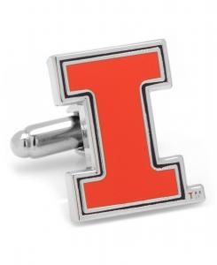 Запонки с символикой команды Fighting Illini Университета Иллинойса Cufflinks Inc, Orange