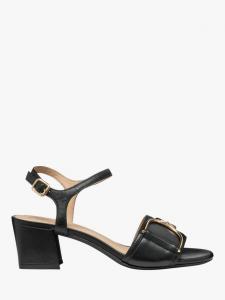 Новые кожаные босоножки eraklia 50 b на блочном каблуке Geox, черный