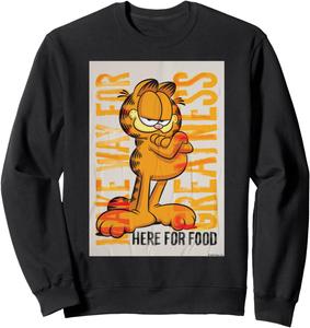 Толстовка с изображением Гарфилда «Сделай для благодарности», черная Garfield