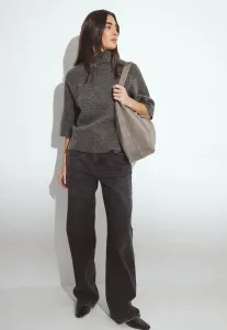 Джемпер с коротким рукавом Na-Kd, Dark Grey Melange