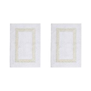 Набор ковриков для ванной Better Trends Hotel Collection из 2 предметов с бордюром, цвет White Ivory