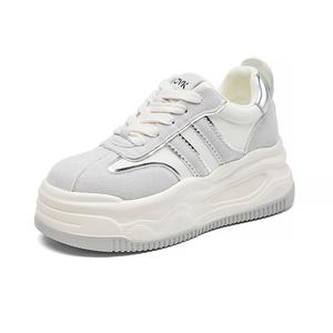 Непромокаемые нескользящие противоударные лоу-топ скейтборд кроссовки women's POOQ, серый