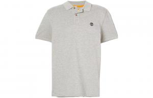 Timberland Мужские поло-рубашки серого цвета с воротником-поло, умеренно прямой крой