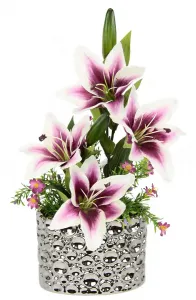 И.ГЕ.А. Искусственное растение, композиция в горшке I.GE.A. 25х44 см, темно-розовый