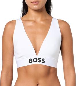 BOSS Женский бюстгальтер-треугольник с регулируемыми бретелями и мягкими чашками, White
