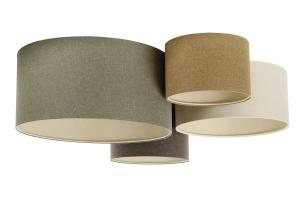 Потолочный светильник BPSKoncept 4Flames Boho Elegant, серо-зеленый - кремовый - экрю - графитовый - горчично-желтый