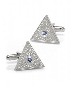 Запонки с амулетом от сглаза для мужчин Ox & Bull Trading Co, Silver-Tone