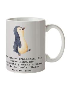 Кружка тренера по фигурному катанию с надписью в пастельно-серых тонах Mr. & Mrs. Panda