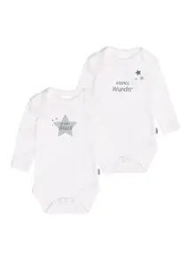 Лилипутовое боди "Маленькое чудо" с очень широким вырезом Liliput, белый