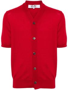 Comme Des Garçons Play шерстяной кардиган с V-образным вырезом, красный