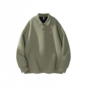 Свитшот Unisex Lapel Moderate Regular WARRIOR, pea зеленый[free diy badge]