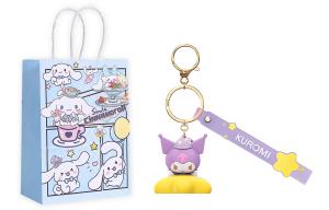 Sanrio Кулон My Melody Kuromi из ПВХ Унисекс, Kuromi+Exquisite Shopping Bag Included