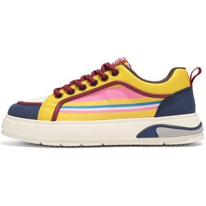 LINGPAO Мужские низкие скейтерские кроссовки бежево-желтые, цвет Beige Yellow