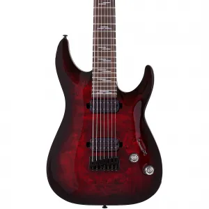 Электрогитара Schecter Guitar Research Omen Elite с 7 струнами, Black Cherry Burst