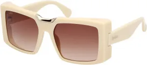 Солнцезащитные очки MaxMara MM0124 25F, блестящая слоновая кость, размер 55/18/135, женские, 25f Shiny Ivory