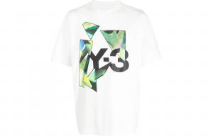 Футболка Y 3 с логотипом и принтом Y-3, белый