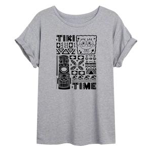Футболка большого размера Junior's SpongeBob SquarePants Tiki Time Licensed Character