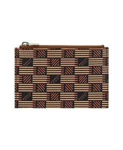 Кожаный кошелек для монет Monogram с отделениями для карт. Moreau Paris, коричневый