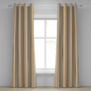 Штора Abakuhaus Retro Stripes 2er-Set, полиэстер - коричневый / горчично-желтый - высота: 260 см