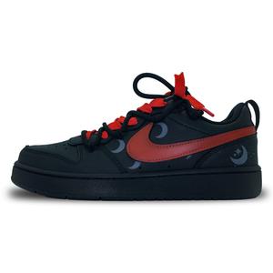 Nike Скользоустойчивые износостойкие низкие детские скейтерские кроссовки Court Borough Black для подростков